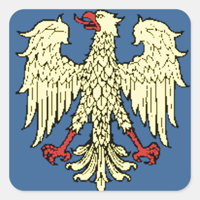 Adesivo Quadrado Bandeira Friuli-Venezia Giulia (Itália) (Frente)