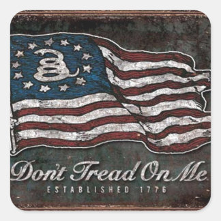 Adesivo Quadrado Bandeira Gadsden - Liberdade Ou Morte