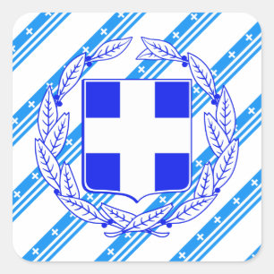 Adesivo Quadrado Bandeira grega das listras