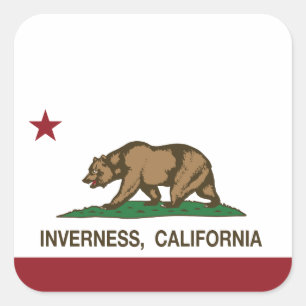 Adesivo Quadrado Bandeira Inverness da república de Califórnia