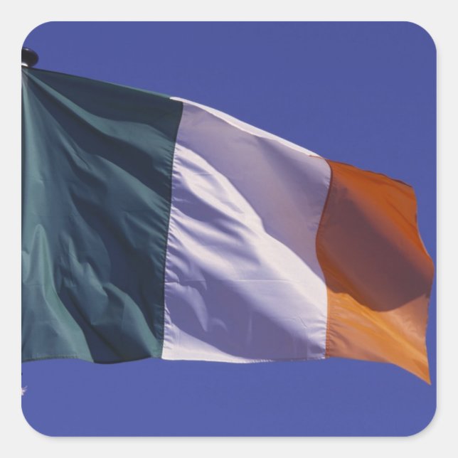 Adesivo Quadrado Bandeira irlandesa (Frente)