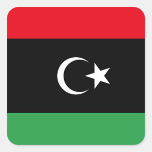 Adesivo Quadrado Bandeira Líbia (Líbia)