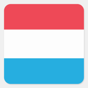 Adesivo Quadrado Bandeira Luxemburgo