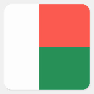 Adesivo Quadrado Bandeira Madagáscar