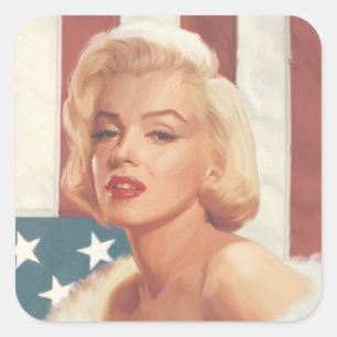 Adesivo Quadrado Bandeira Marilyn