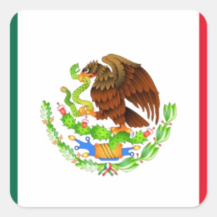 Adesivo Quadrado Bandeira mexicana