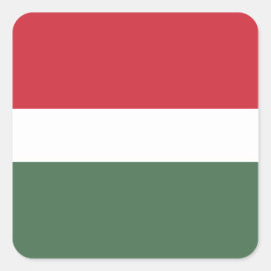 Adesivo Quadrado Bandeira Nacional da Hungria