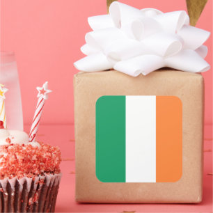 Adesivo Quadrado Bandeira Nacional da Irlanda, Padrão Irlandês, Est
