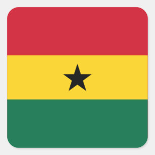 Adesivo Quadrado Bandeira Nacional do Gana