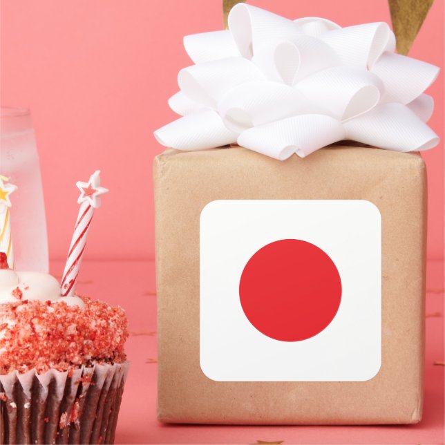 Adesivo Quadrado Bandeira Nacional do Japão (Festa)