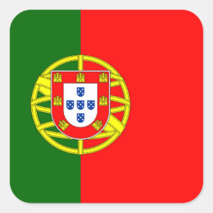 Adesivo Quadrado Bandeira nacional do mundo de Portugal