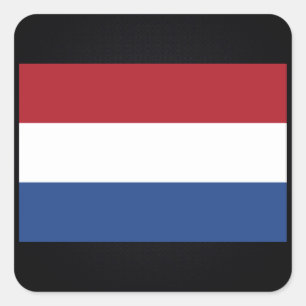 Adesivo Quadrado Bandeira nacional holandesa de Netherlands-01.png