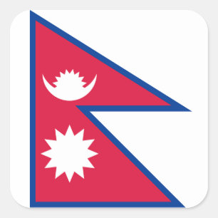 Adesivo Quadrado Bandeira Nepal/Nepal