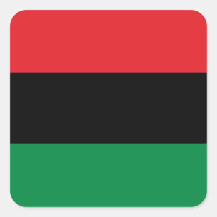 Adesivo Quadrado Bandeira Pan-Africana, Happy Kwanzaa