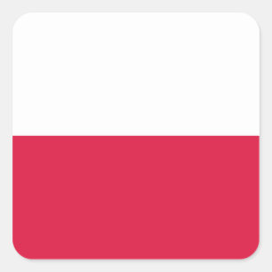 Adesivo Quadrado Bandeira polonesa