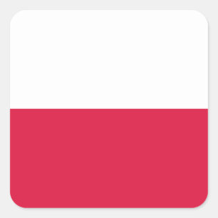 Adesivo Quadrado Bandeira (polonesa) do Polônia