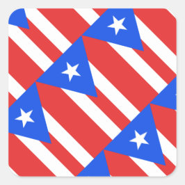 Adesivo Quadrado Bandeira Porto Rico