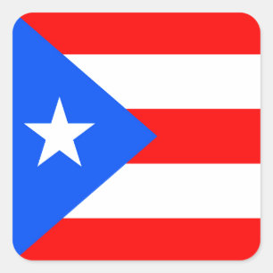 Adesivo Quadrado Bandeira Porto Rico