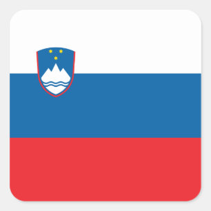 Adesivo Quadrado Bandeira Slovene