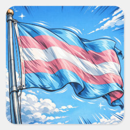 Adesivo Quadrado Bandeira Transgênero | LGBTQIA+ 
