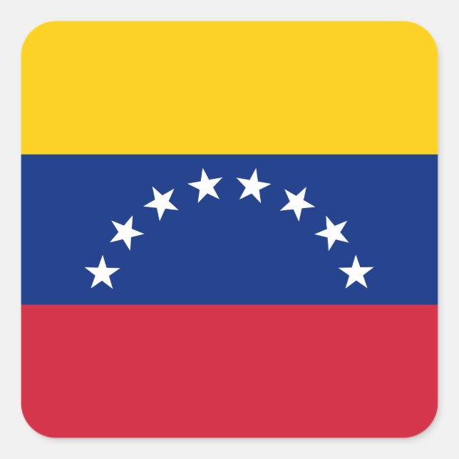 Adesivo Quadrado Bandeira Venezuela (venezuelana) (Frente)