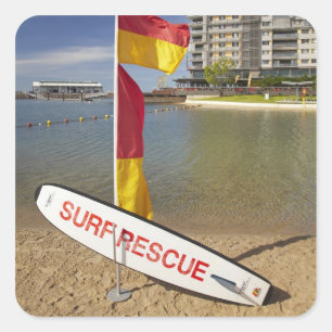 Adesivo Quadrado Bandeiras e quadro de resgate de surf