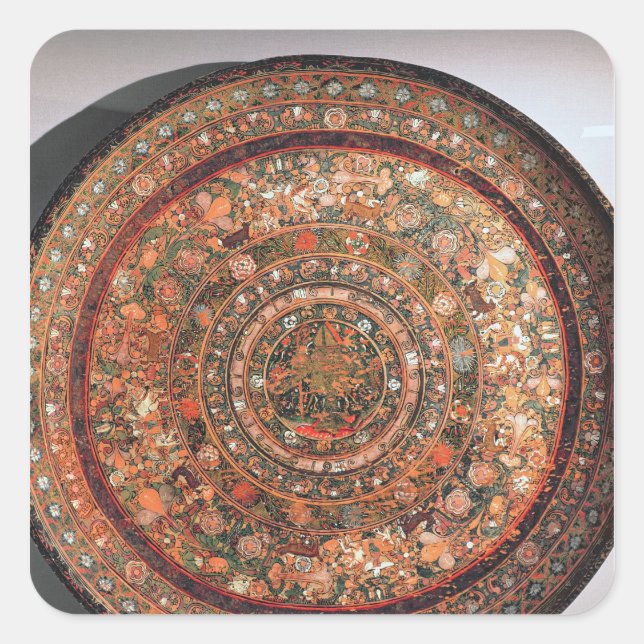 Adesivo Quadrado Bandeja da tribo Michoacan (Frente)