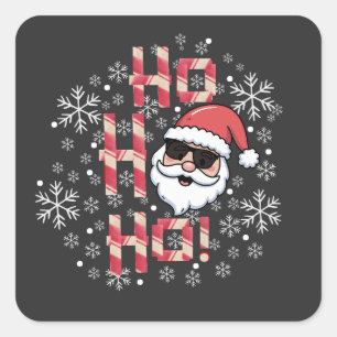 Adesivo Quadrado Bandeja de servir Natal do Cool Retro Papai Noel