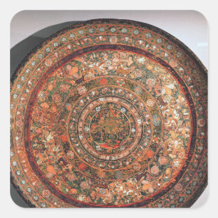 Adesivo Quadrado Bandeja do tribo de Michoacan