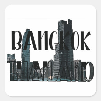 Adesivo Quadrado Bangkok Tailândia - Cidade, Viagem, Tailândia