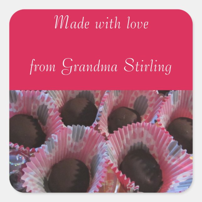 Adesivo Quadrado Banho De Natal Da Vovó (Frente)