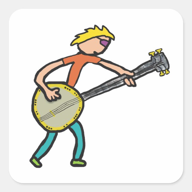 Adesivo Quadrado Banjo (Frente)
