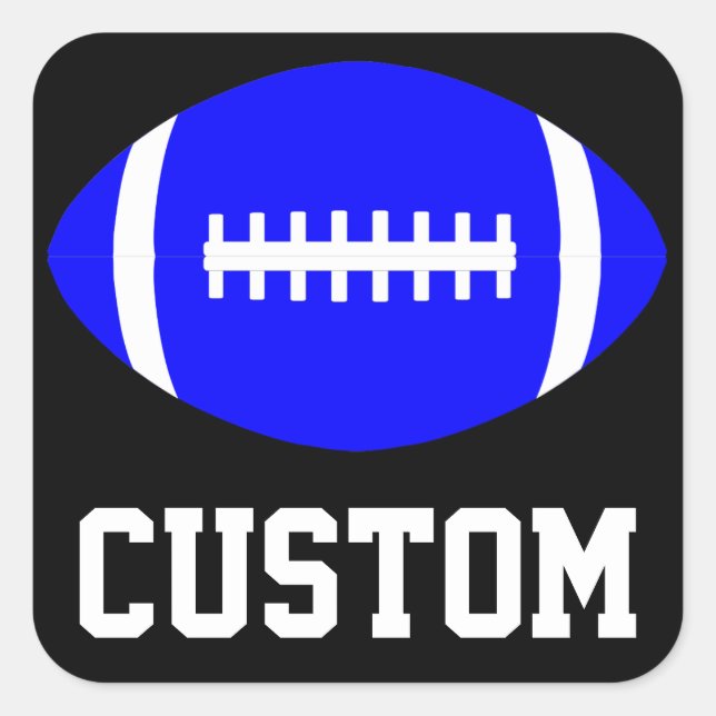 Adesivo Quadrado Banquete de Festa do Team Sticker Azul Quadrado (Frente)