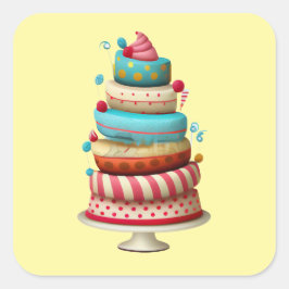 Adesivo Quadrado Baquetas de bolinho