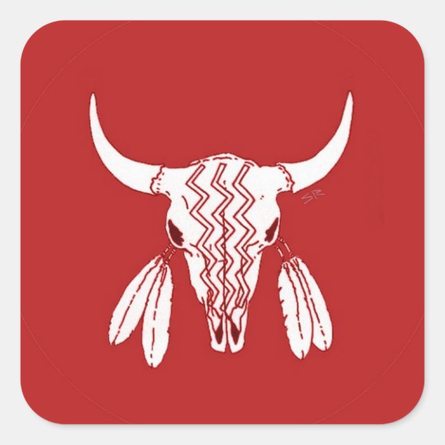 Adesivo Quadrado Baquetas grandes do quadrado Red Ghost Dance Buffa (Frente)