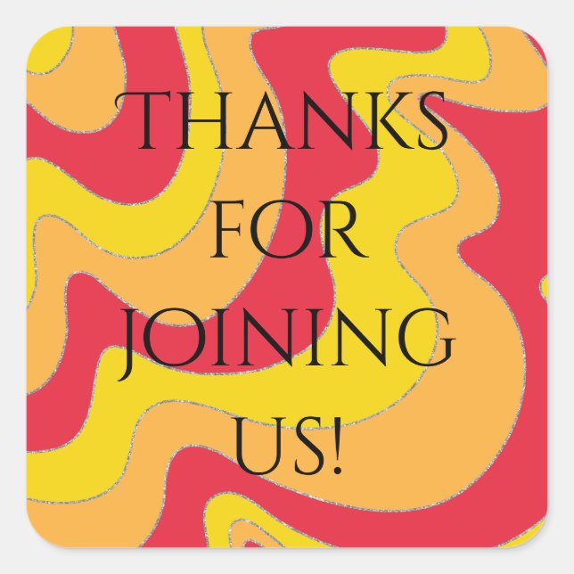 Adesivo Quadrado Bar Bat Mitzvah Stickers Praça Ondas Literárias (Frente)