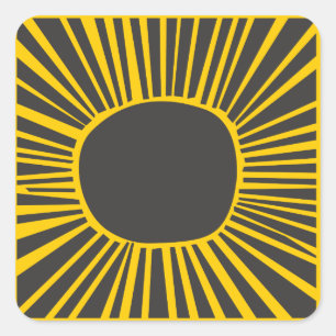 Adesivo Quadrado BAR de ÁGUA SUN MOON Bat Mitzvah Convite