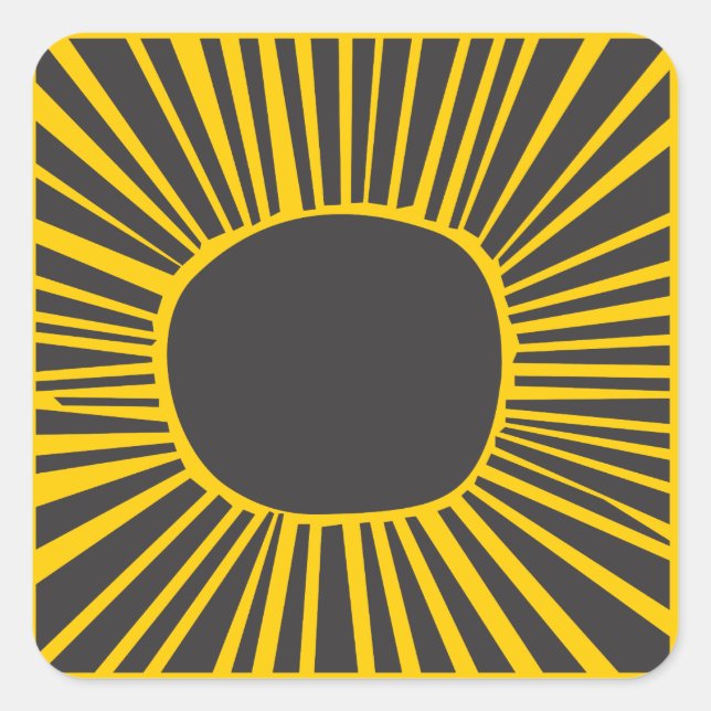 Adesivo Quadrado BAR de ÁGUA SUN MOON Bat Mitzvah Convite (Frente)