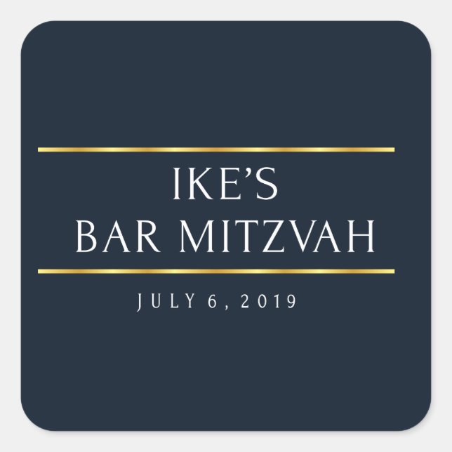 Adesivo Quadrado bar mitzvah do ike (Frente)