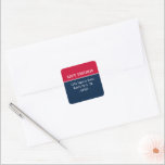 Adesivo Quadrado BAR MITZVAH, simples marinho vermelho-vermelho, mo<br><div class="desc">por kat massard >> https://linktr.ee/simplysweetpaperie <<<</div>