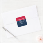 Adesivo Quadrado BAR MITZVAH, simples marinho vermelho-vermelho, mo<br><div class="desc">por kat massard >> https://linktr.ee/simplysweetpaperie <<<</div>