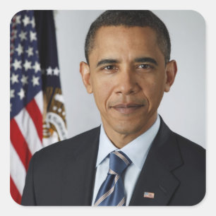 Adesivo Quadrado Barack Obama