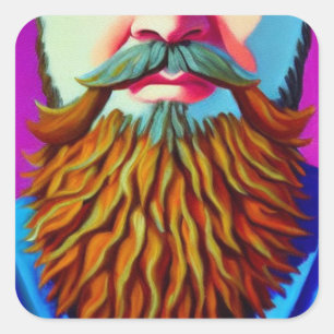 Adesivo Quadrado Barba