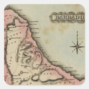 Adesivo Quadrado Barbados 2