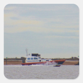 Adesivo Quadrado Barco Piloto de Harwich Haven