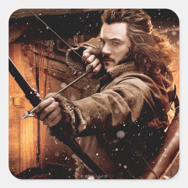 Adesivo Quadrado BARD BOWMAN™ e Characters Movie Poster (Frente)