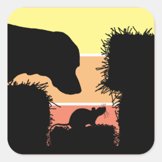 Adesivo Quadrado Barn Hunt Nose Work: Dog and Rat Scent Work