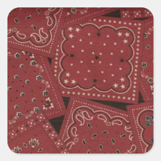 Adesivo Quadrado Barn Red Bandana Stickers