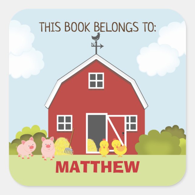 Adesivo Quadrado Barnyard (Frente)