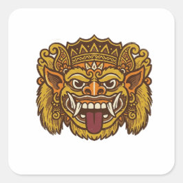Adesivo Quadrado Barong Cultural Balinês